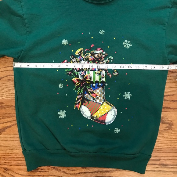 Vintage Basic Editions Christmas Sweatshirt size S - Picture 9 of 11